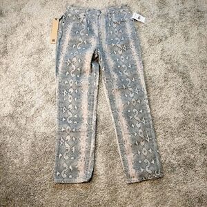 Ksubi Grey Chlo Wasted Kobra Snake Print Ankle Jeans Pants Sz 28 NWT